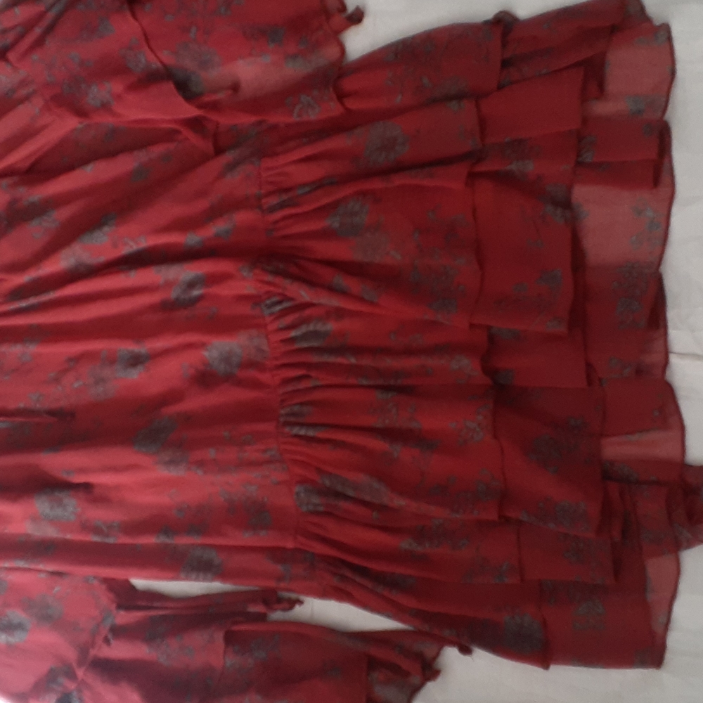 Free people Drop Waist tiered layered bottom bohemian tunic top si… - Picture 4 of 14